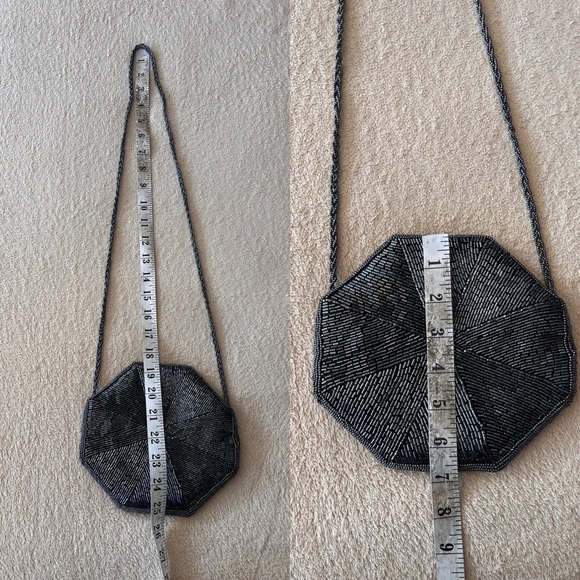 Vintage 1980s Beaded Octagon Clutch – Art Deco Glam - Picture 11 of 12